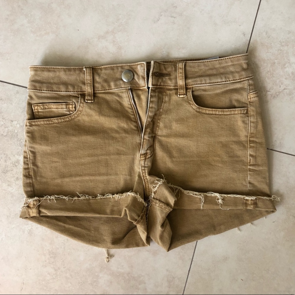 Mustard yellow shorts